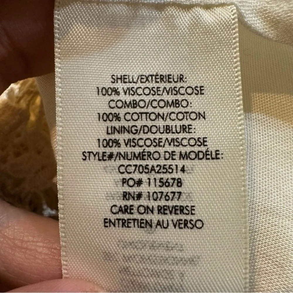 Alice + Olivia Danna Tie-Strap Short Dress Crochet Embroidered White Size Small - Picture 11 of 11